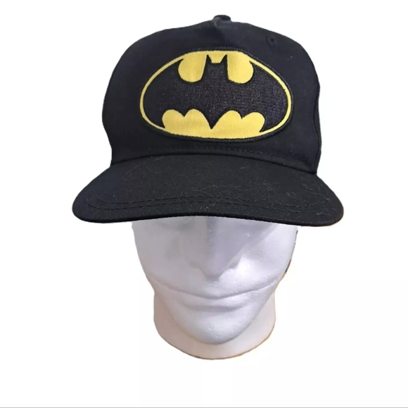 Batman DC Comics teens Embroidered Logo Fit Snapback baseball Hat Black cap - Picture 1 of 7